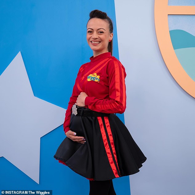 The 43-year-old Red Wiggle announced in February that she is expecting identical twins after IVF treatment with an anonymous sperm donor