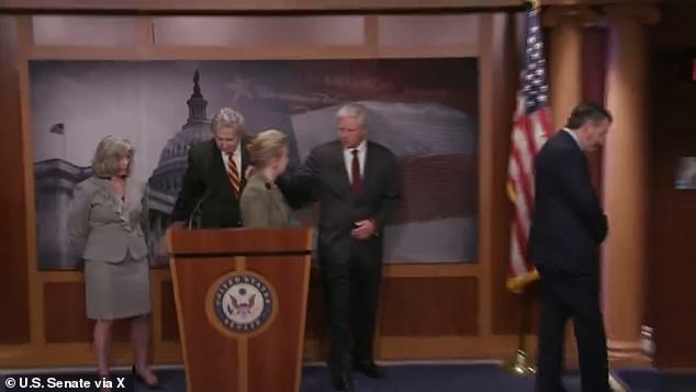 Ernst was heard commenting on Biden's uncle as she left a border crossing