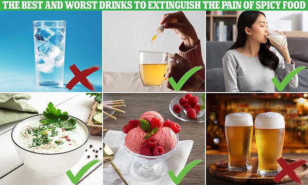 Dr.  Daniel Eldridge, senior lecturer in chemistry at Swinburne University of Technology, has revealed the best drinks to ease the pain of spicy food