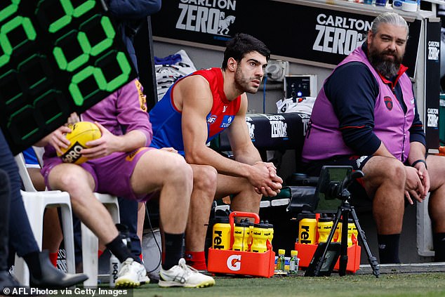 Petracca was eventually taken away and rushed to hospital for scans which revealed four broken ribs, a ruptured spleen and a small hole in his lung.