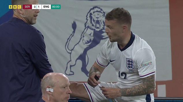 Fans are wondering what England full-back Kieran Trippier drank against Serbia on Sunday