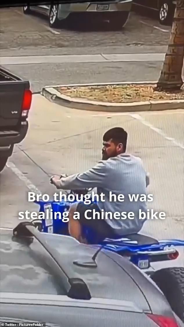 A viral video making the rounds on social media captured the surprising moment when the unidentified person, reportedly involved in an ATV theft, meets an abrupt end when he crashes directly into a tree seconds later.