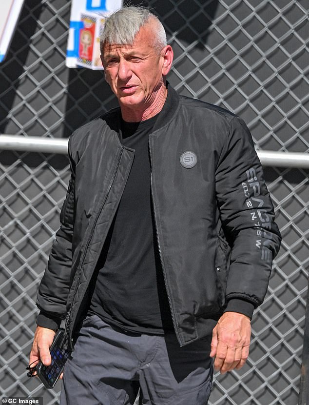 Sean Penn has once again denied the wild rumor that he physically abused his ex-wife Madonna, insisting: 'She's someone I love';  pictured last week