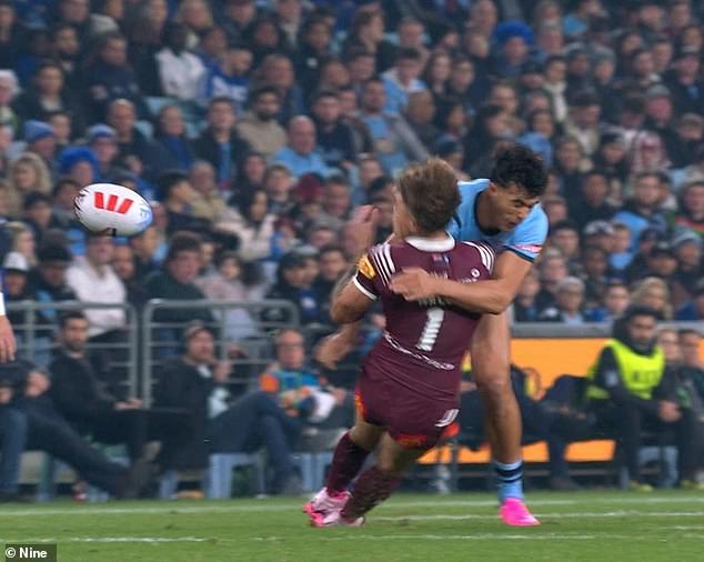 Queensland coach Billy Slater refused to answer questions about the controversial tackle despite being asked several times