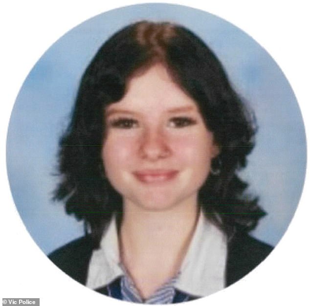 Servilla Pacey Hardman, 13, (pictured) was last seen on Monday morning in Beaconsfield, 44km south-east of Melbourne's CBD.  Her aunt claimed the 13-year-old was taken by “two men” in a dark blue vehicle