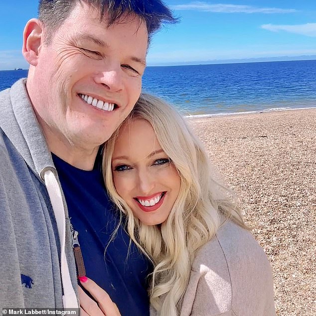 It comes after Chaser Mark Labbett recently broke his silence following his shock split from his British television presenter girlfriend Hayley Palmer (both pictured)