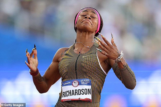Sha'Carri Richardson got emotional after booking her spot at the Paris Olympics
