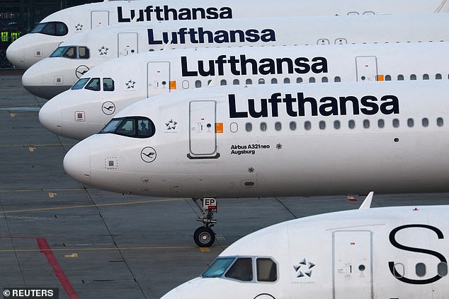 German police are investigating a shameless couple who refused to stop performing a public sex show on a Lufthansa flight from Alicante to Munich (File image)
