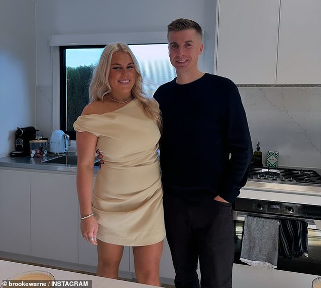 Brooke Warne seemed to be every bit the doting girlfriend on Saturday as she hosted a lavish 27th birthday party for her long-term boyfriend Alex Heath.  Both shown