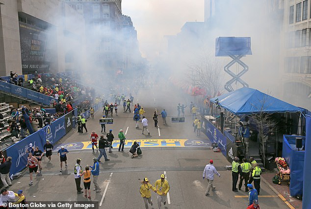 Six Russian nationals with possible links to ISIS have been arrested in New York, Philadelphia and Los Angeles in a coordinated action by law enforcement - with one source fearing they were planning a Boston Marathon-style bombing (pictured)