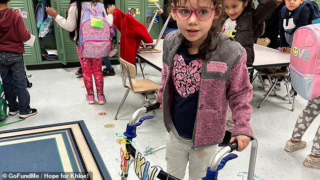 Khloe Garcia, 6, was diagnosed with Metachromatic Leukodystrophy (MLD), a rare genetic disease that leaves her unable to walk, talk or eat on her own.