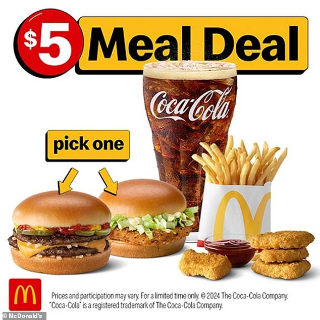 The McDonald's deal will go on sale for a month on Tuesday, June 25