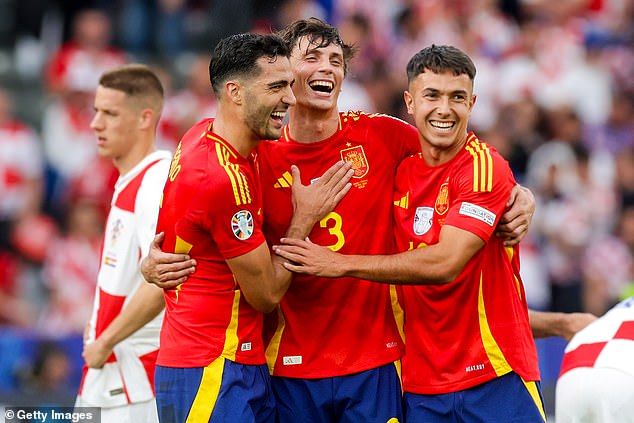 Spain looked in complete control in their thumping 3-0 win against Croatia in the German capital