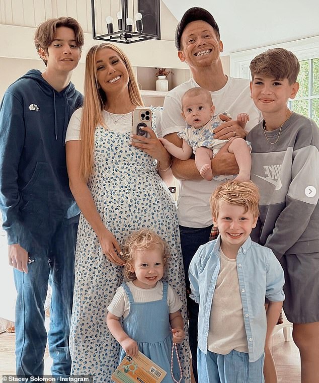 Stacey revealed last week that she is 'giving up her showbiz career to become a stay-at-home mum' to her five children