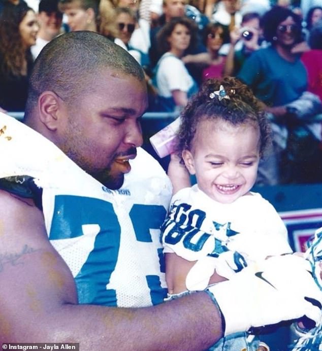 Jayla, the daughter of cowboy legend Larry Allen, paid tribute to her father on social media