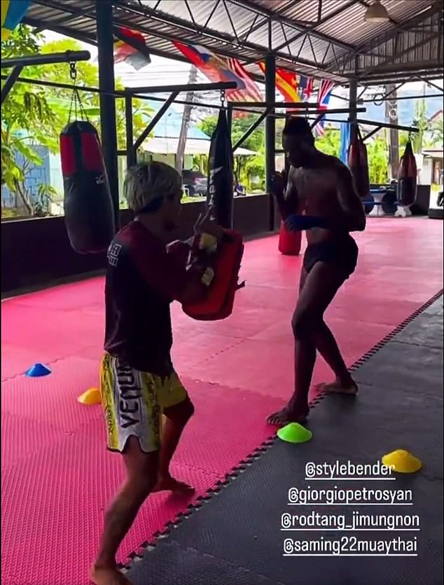 Mario Balotelli showed off his Muay Thai skills in a recent video that appeared on X