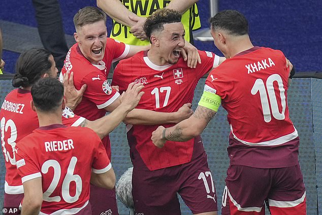 Switzerland became the first team to qualify for the quarter-finals with their performance against Italy