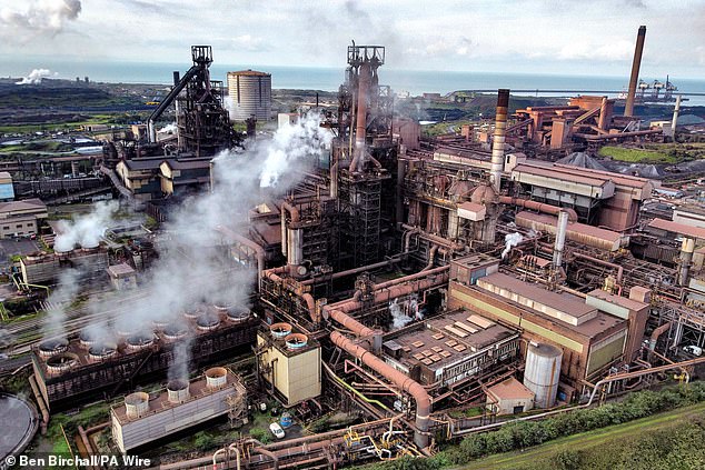 Threat: Tata said it will close the last blast furnace at its South Wales site three months earlier than planned