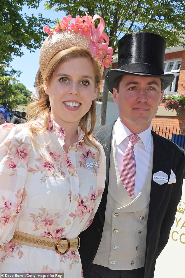 Princess Beatrice and husband Edo Mapelli Mozzi stepped out for a Taylor Swift concert at Wembley on Saturday (the couple pictured at Royal Ascot earlier this week)