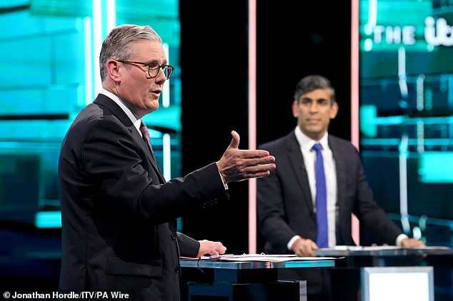 Oh yes, they will, oh no, we won't: Keir Starmer and Rishi Sunak's debate descends into a Punch and Judy-style row over whether Labor would increase people's taxes by £2,000