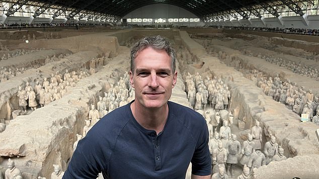 Historian Dan Snow, pictured, visited the Terracotta Army in China during his latest series