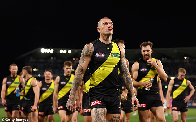 Dustin Martin will make his 300th appearance with the Richmond Tigers against Hawthorn on Saturday
