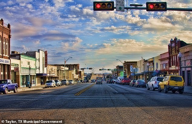 Taylor is a small city of only 16,000 residents, 47 miles northeast of Austin