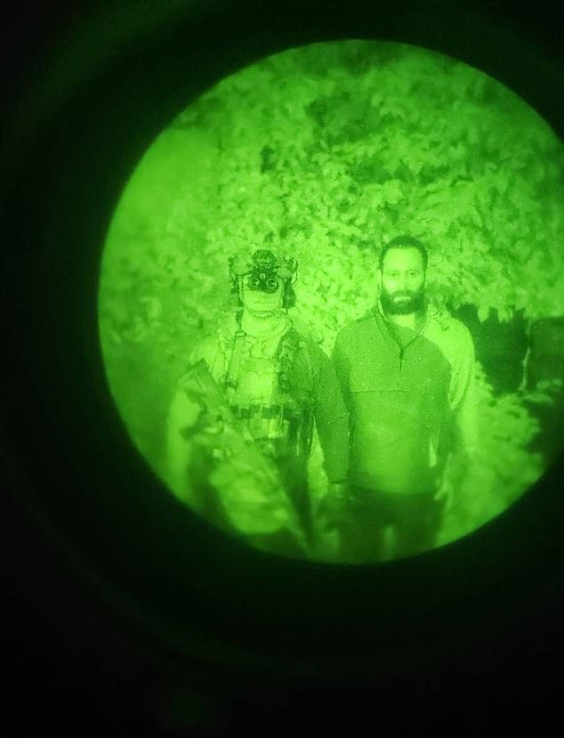 David Patrikarakos is the first journalist to join a special forces unit in a deep raid on Russia... he is seen here through night vision goggles