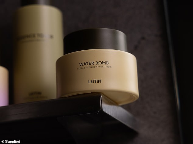 One of Leitin Skincare's signature products is the Water Bomb Face Cream $69, a hydrating moisturizer that aims to nourish the skin barrier.
