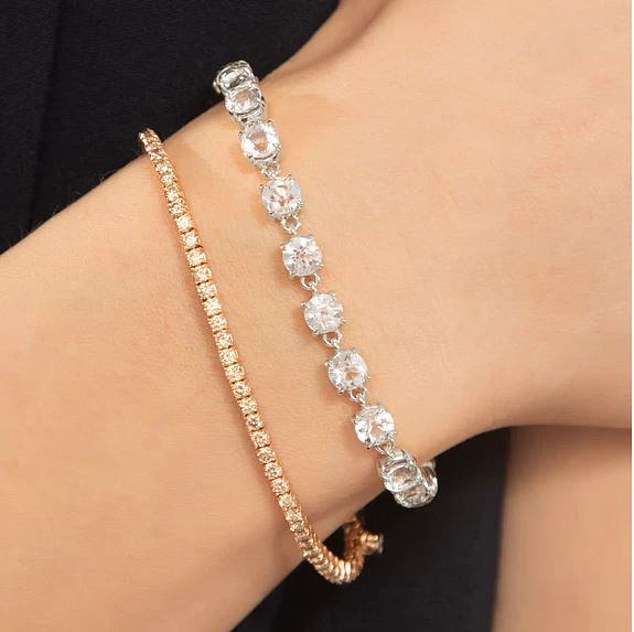 “A tennis bracelet is classic, so it's automatically the perfect addition to what you already have, whether it's a handmade treasure or a designer bracelet,” says Monica Rich Kosann, Founder and Chief Creative Officer of Monica Rich Kosann