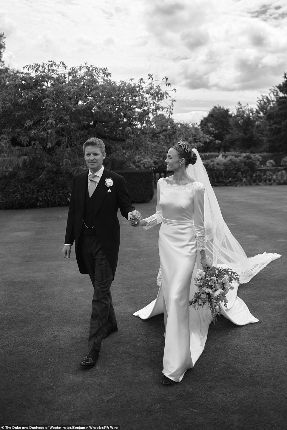 The Duke and Duchess of Westminster at their wedding in Chester