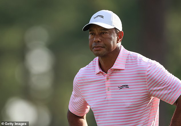Tiger Woods is two shots behind the projected cutline, with the golf legend at four left