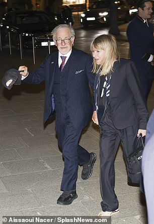 They were accompanied by Steven Spielberg and his wife Kate Capshaw