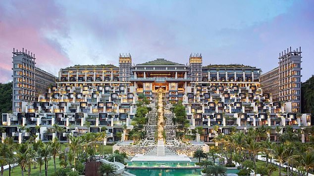 It is believed that the tourist accident took place at the Apurva Kempinski, a five-star hotel in Bali (pictured)