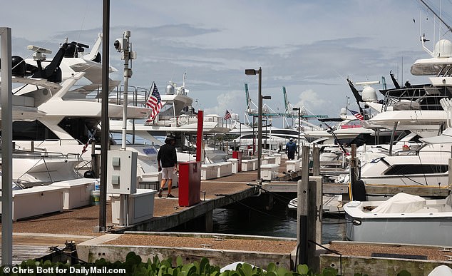 The rapper was arrested at Miami Beach Marina (pictured) for allegedly causing a disturbance to a boat owner who asked him to leave