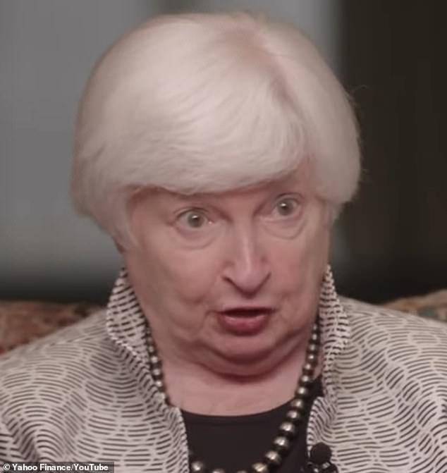 Treasury Secretary Janet Yellen surprised an interviewer when she was asked if she herself had felt 'sticker shock' at the supermarket as a result of inflation