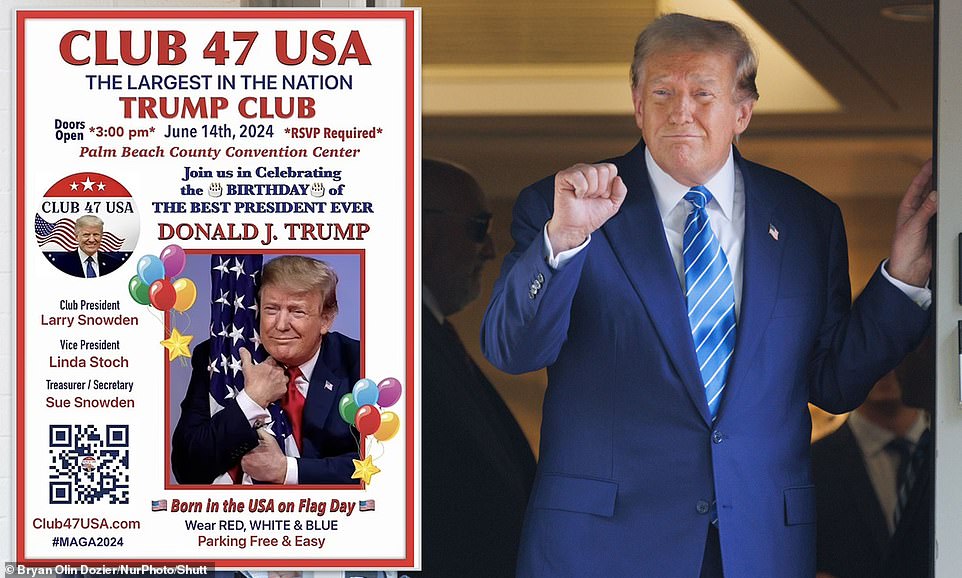 Former President Donald Trump will celebrate his 78th birthday on Friday with a birthday party in West Palm Beach, Florida.  The former president will headline a 