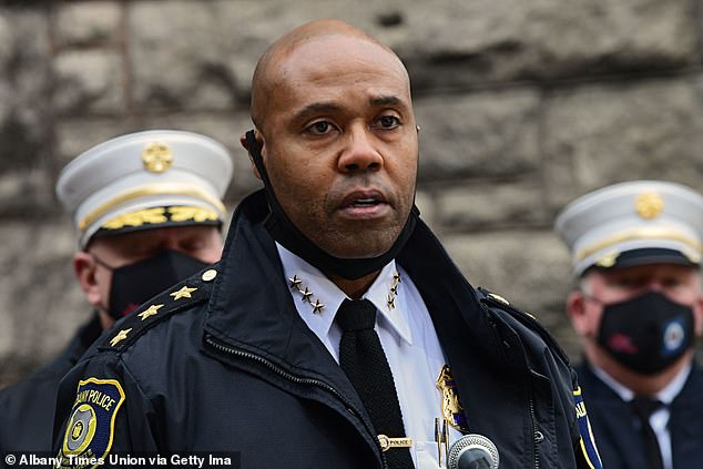 Critics have condemned police for failing to notify the public of the attack, but Albany Police Chief Eric Hawkins (pictured) said this is standard practice.