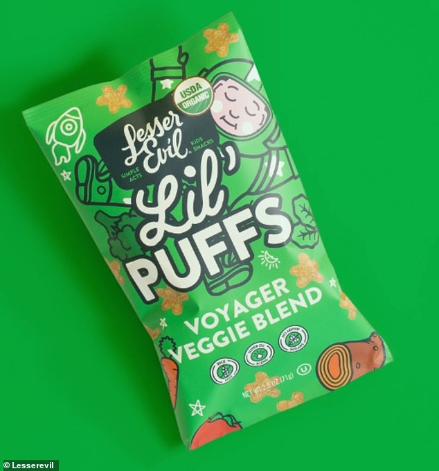 Lesser Evil's Lil' Puffs Intergalactic Voyager Veggie Blends puffs contain more lead per serving than all 80 baby foods the advocacy group has tested since 2017