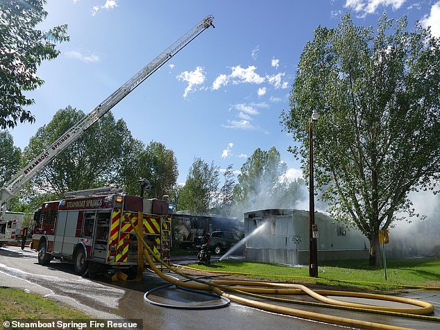 Steamboat Springs police said the pilot and a passenger of the Cessna 421 plane died Monday at West Acres Mobile Park