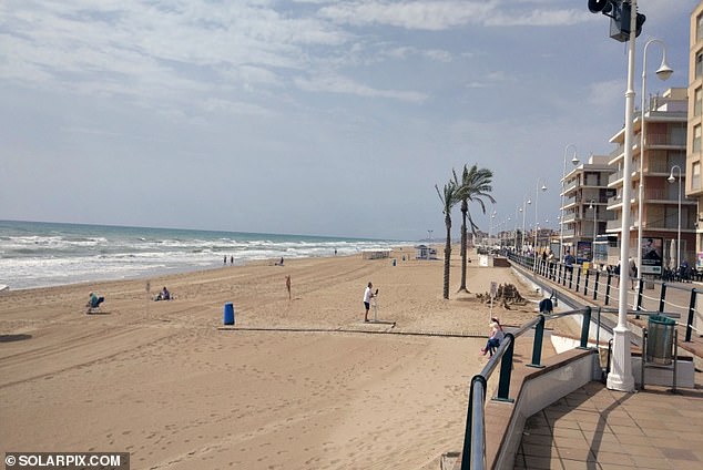 Two people, including a British holidaymaker, have died after trying to rescue two children who were in difficulty in the sea at a Costa Blanca beach.  In the photo: a view of La Roqueta beach in Guardamar de Segura, south of Alicante, where the incident took place