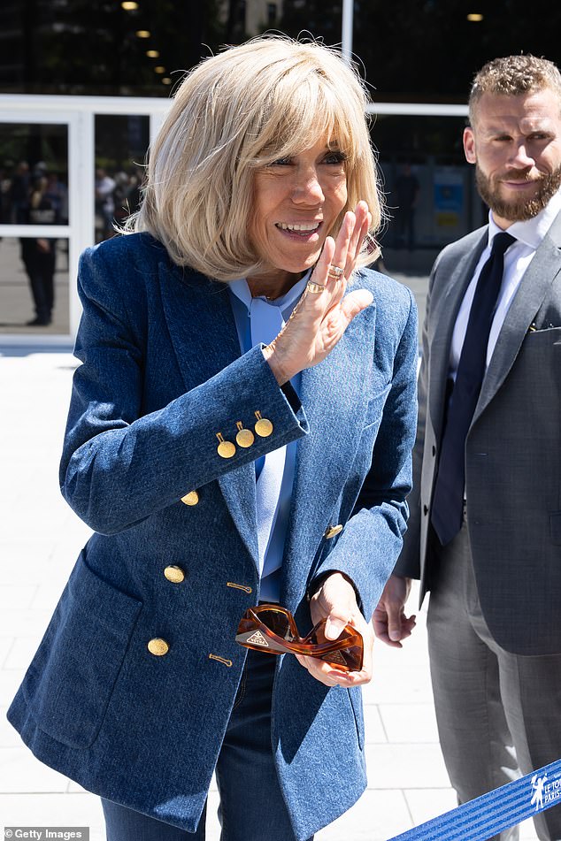 French first lady Brigitte Macron (pictured) sued two women over their claims that she was a transgender woman