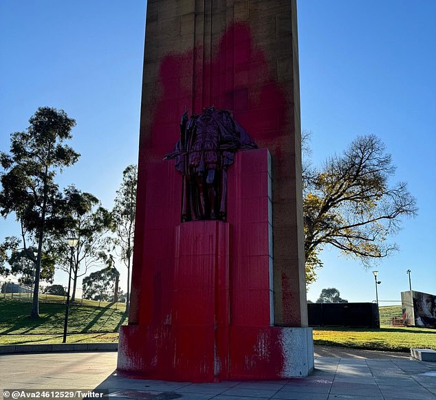 A statue of King George has been beheaded and vandalized in Melbourne during the King's Bank Holiday