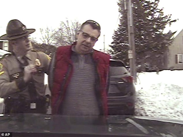Gregory Bombard (right) was arrested in 2018 by Vermont State Trooper Jay Riggen (left) because the officer thought the driver had turned him over