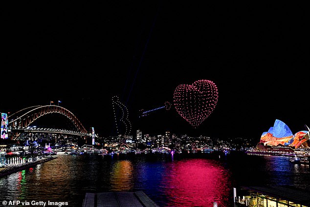 The theme of this year's drone show is Love Is In The Air, but not everyone was in love with the show