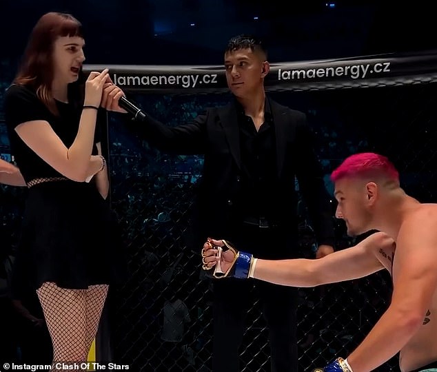 New details have been revealed about the viral marriage proposal in a Czech MMA promotion