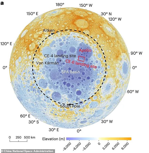 Chang'e-6 collected the rocks from the moon's South Pole-Aitken Basin, a crater believed to have formed more than 4 billion years ago