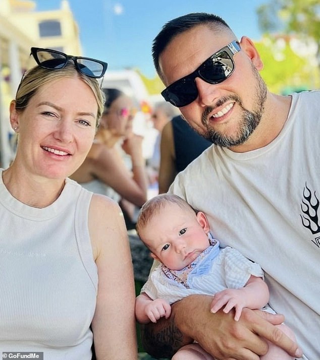 Leon and Danielle Green's 18-month-old daughter Airlie died three weeks ago, two years after the death of their nine-month-old son Sonny.  The family is in the photo