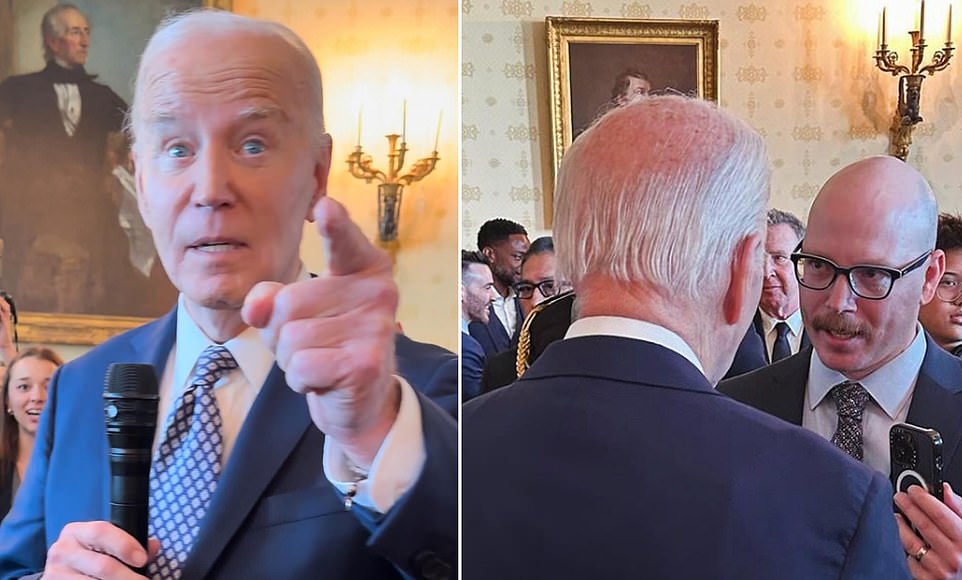 President Joe Biden lost his temper with a TikTok star during a special White House meeting with social media influencers, even threatening to throw his phone across the room.  Independent journalist and social media enthusiast Jonathan M. Katz began recording Biden and pressuring him about his support for Israel during the Gaza war.  He asked him what he would do to prevent the 