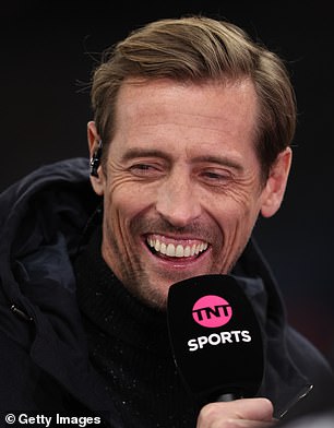 Peter Crouch laughs when he appears on the TNT Sports expert panel
